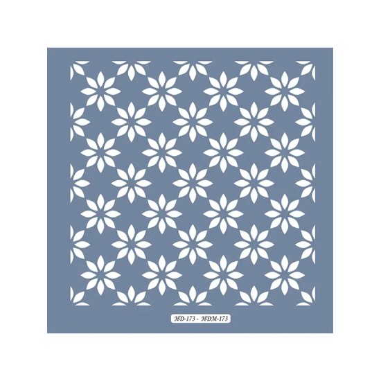 HD173 Çiçek Model Home Dekor 45x45 Stencil