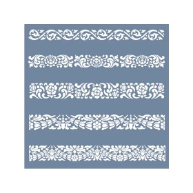 HDM197 Bordür Model Home Dekor 25x25 Stencil