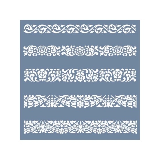 HDM197 Bordür Model Home Dekor 25x25 Stencil