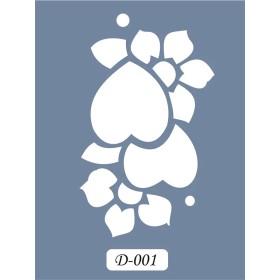 D01 Kalp Model D Serisi Stencil 15x20cm