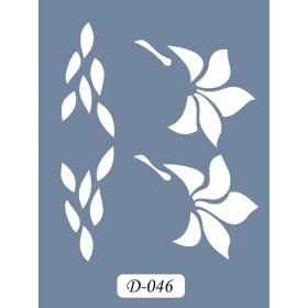 D46 Yaprak Model D Serisi Stencil 15x20cm