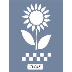 D48 Çiçek Model D Serisi Stencil 15x20cm