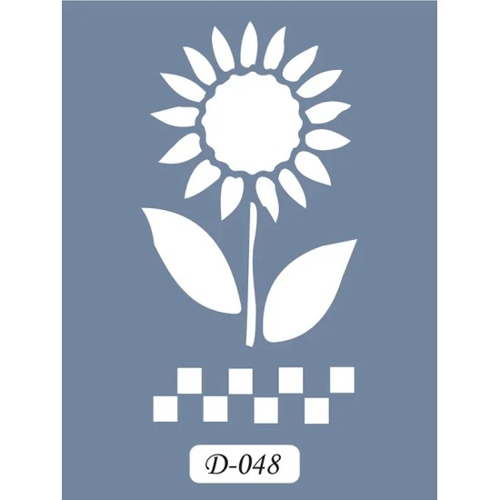 D48 Çiçek Model D Serisi Stencil 15x20cm