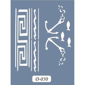 D50 Balık Çapa Model D Serisi Stencil 15x20cm