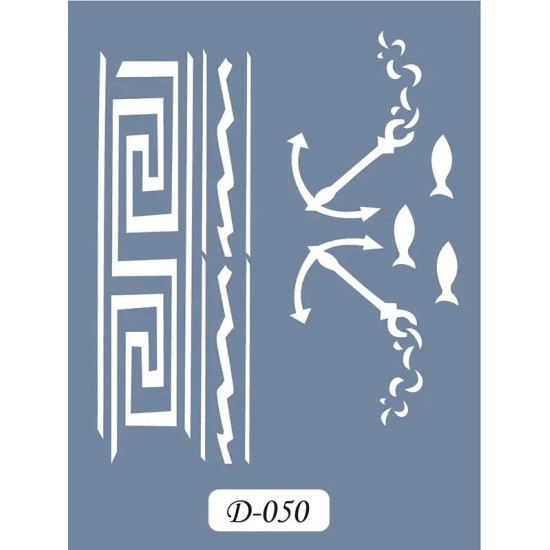 D50 Balık Çapa Model D Serisi Stencil 15x20cm
