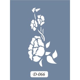 D66 Çiçek Model D Serisi Stencil 15x20cm