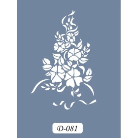 D81 Çiçek Model D Serisi Stencil 15x20cm
