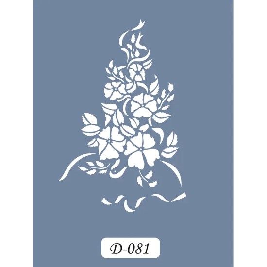D81 Çiçek Model D Serisi Stencil 15x20cm