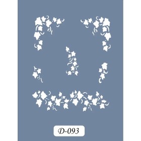 D93 Yaprak Model D Serisi Stencil 15x20cm