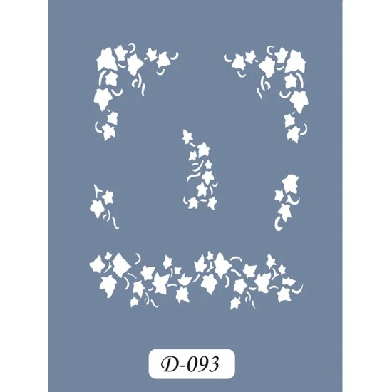 D93 Yaprak Model D Serisi Stencil 15x20cm