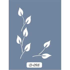 D98 Yaprak Model D Serisi Stencil 15x20cm