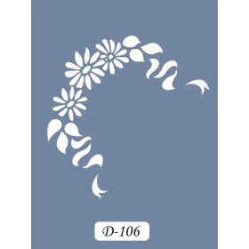 D106 Çiçek Model D Serisi Stencil 15x20cm