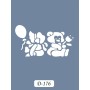 D176 Ayıcık Model D Serisi Stencil 15x20cm