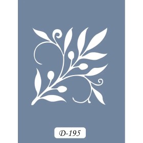 D195 Yaprak Model D Serisi Stencil 15x20cm