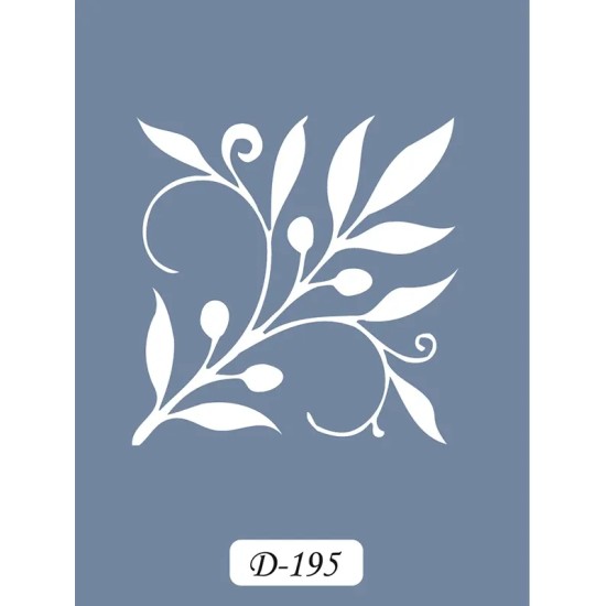 D195 Yaprak Model D Serisi Stencil 15x20cm