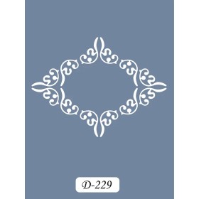 D229 Oval Çerçeve Model D Serisi Stencil 15x20cm