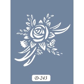 D243 Gül Model D Serisi Stencil 15x20cm