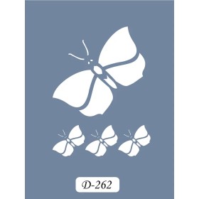D262 Kelebek Model D Serisi Stencil 15x20cm