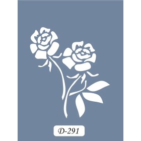 D291 Gül Model D Serisi Stencil 15x20cm