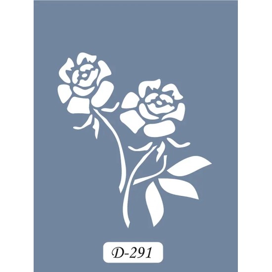 D291 Gül Model D Serisi Stencil 15x20cm