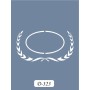 D323 Oval Çerçeve Model D Serisi Stencil 15x20cm