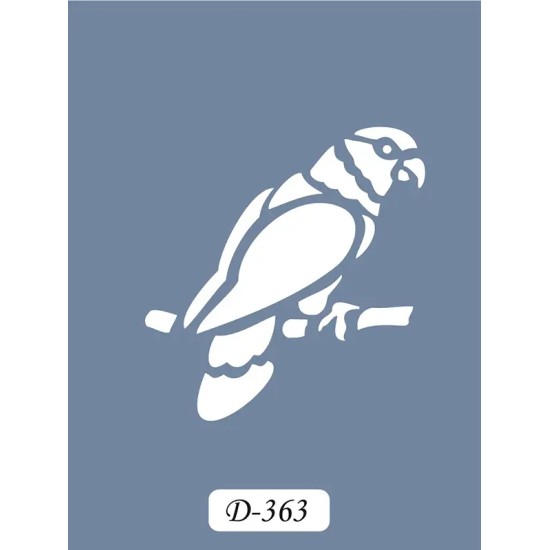 D363 Kuş Model D Serisi Stencil 15x20cm