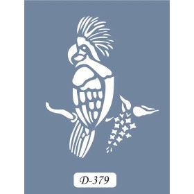 D379 Kuş Model D Serisi Stencil 15x20cm