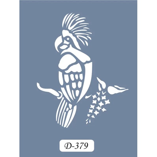 D379 Kuş Model D Serisi Stencil 15x20cm