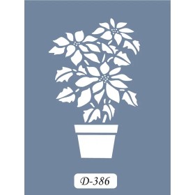 D386 Yaprak Model D Serisi Stencil 15x20cm