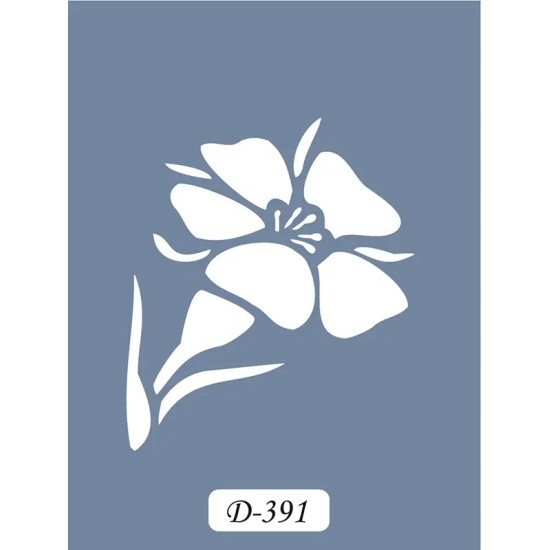 D391 Çiçek Model D Serisi Stencil 15x20cm