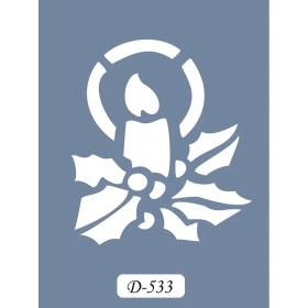 D533 Mum Model D Serisi Stencil 15x20cm