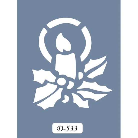 D533 Mum Model D Serisi Stencil 15x20cm