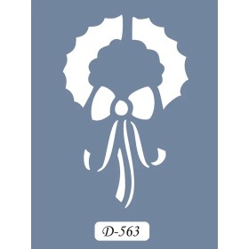D563 Yılbaşı Çelenk Model D Serisi Stencil 15x20cm
