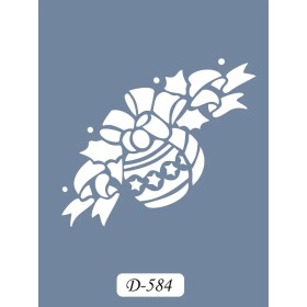D584 Yılbaşı Topu Model D Serisi Stencil 15x20cm