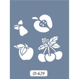 D629 Meyve Model D Serisi Stencil 15x20cm