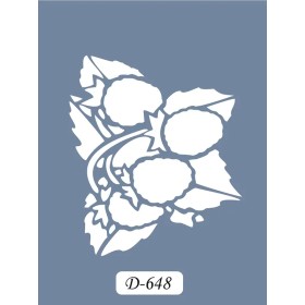 D648 Yılbaşı Çiçeği Model D Serisi Stencil 15x20cm