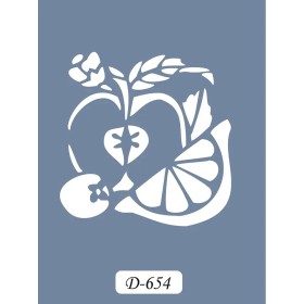 D654 Çiçek Model D Serisi Stencil 15x20cm