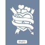 D653 Kalp Model D Serisi Stencil 15x20cm