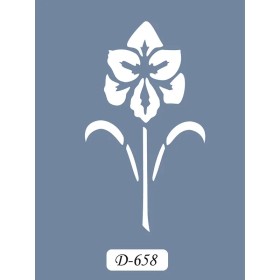 D658 Çiçek Model D Serisi Stencil 15x20cm