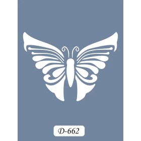 D662 Kelebek Model D Serisi Stencil 15x20cm