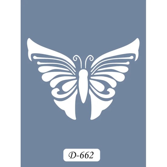 D662 Kelebek Model D Serisi Stencil 15x20cm
