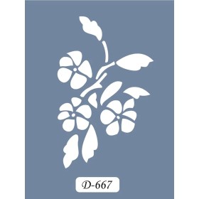 D667 Çiçek Model D Serisi Stencil 15x20cm