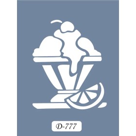 D777 Dondurma Model D Serisi Stencil 15x20cm