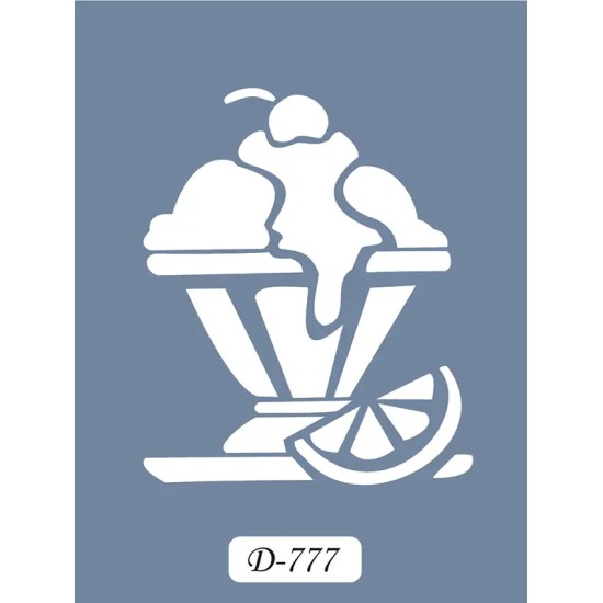 D777 Dondurma Model D Serisi Stencil 15x20cm