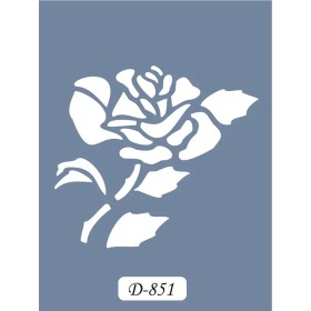 D851 Gül Model D Serisi Stencil 15x20cm