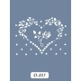 D885 Kalp Gül Model D Serisi Stencil 15x20cm