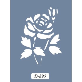 D895 Gül Model D Serisi Stencil 15x20cm