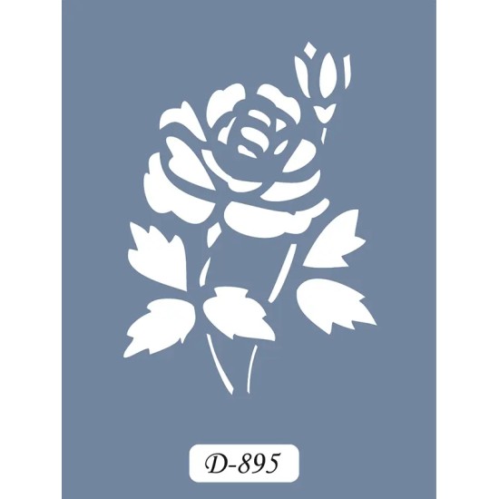 D895 Gül Model D Serisi Stencil 15x20cm