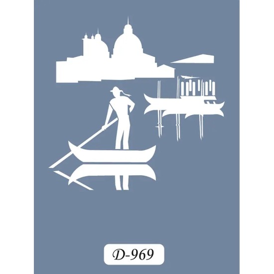 D969 Balıkçı Model D Serisi Stencil 15x20cm