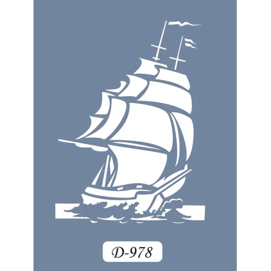 D978 Gemi Model D Serisi Stencil 15x20cm
